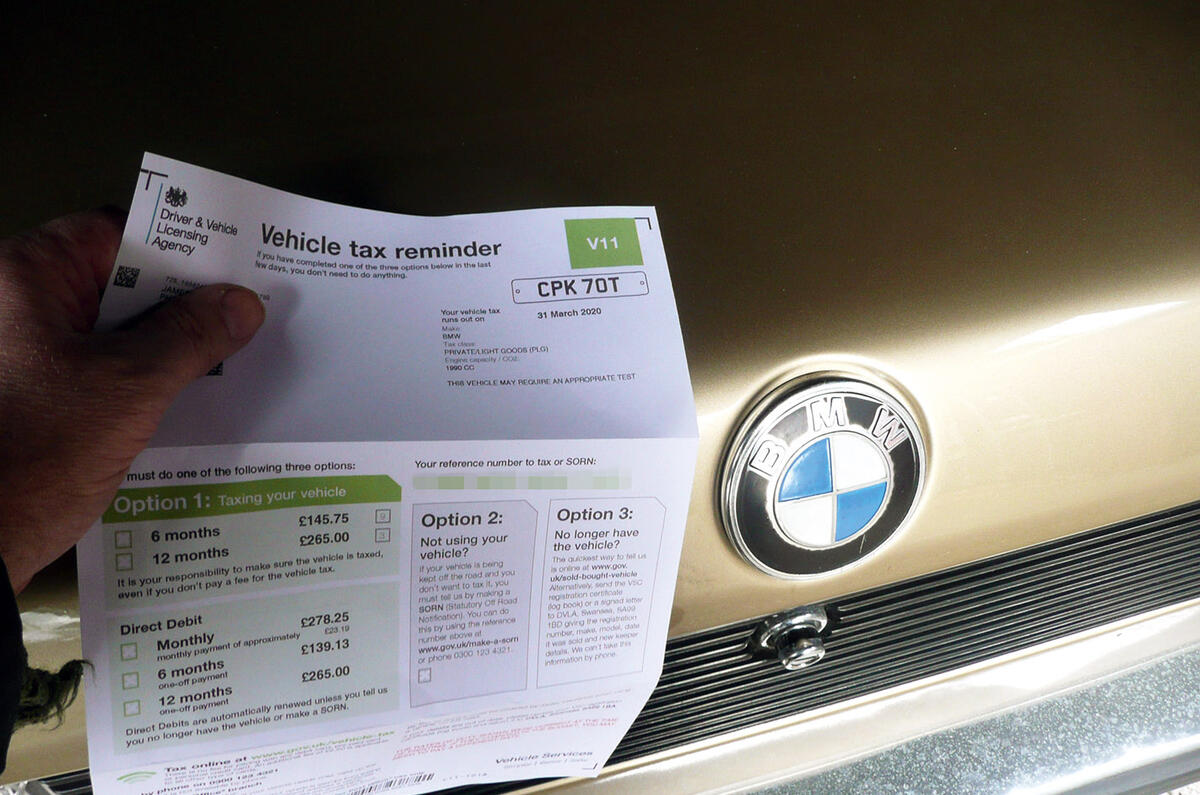 BMW 320 - tax reminder BMW 320 - tax reminder