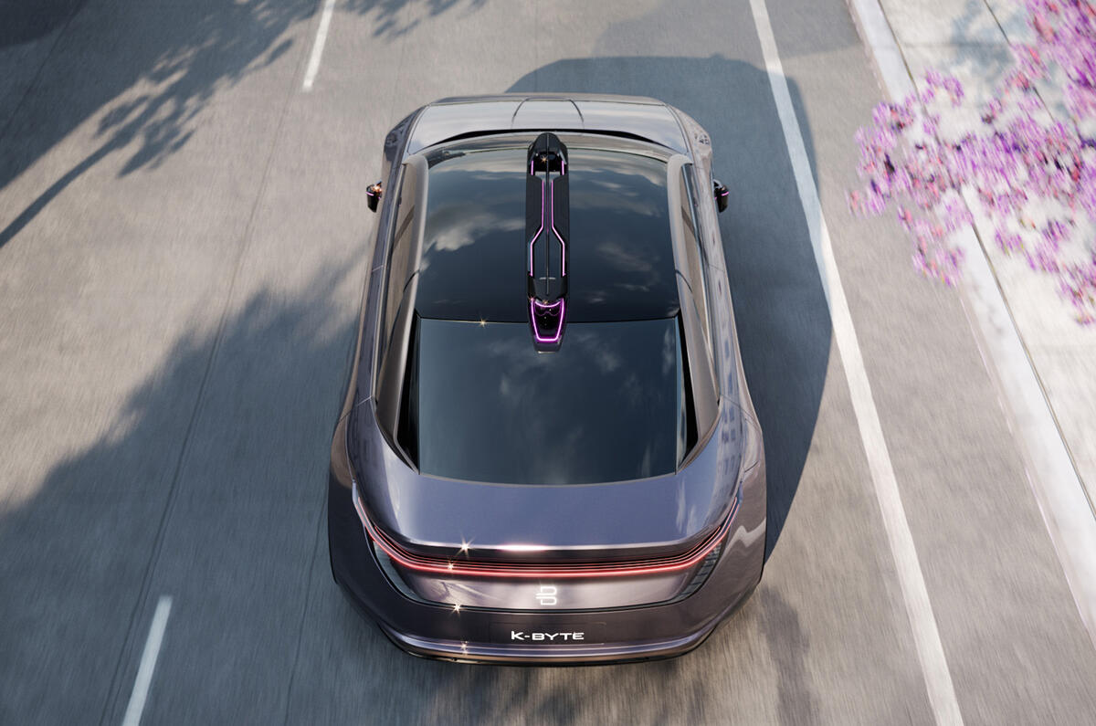 Byton K-Byte saloon concept on the road top