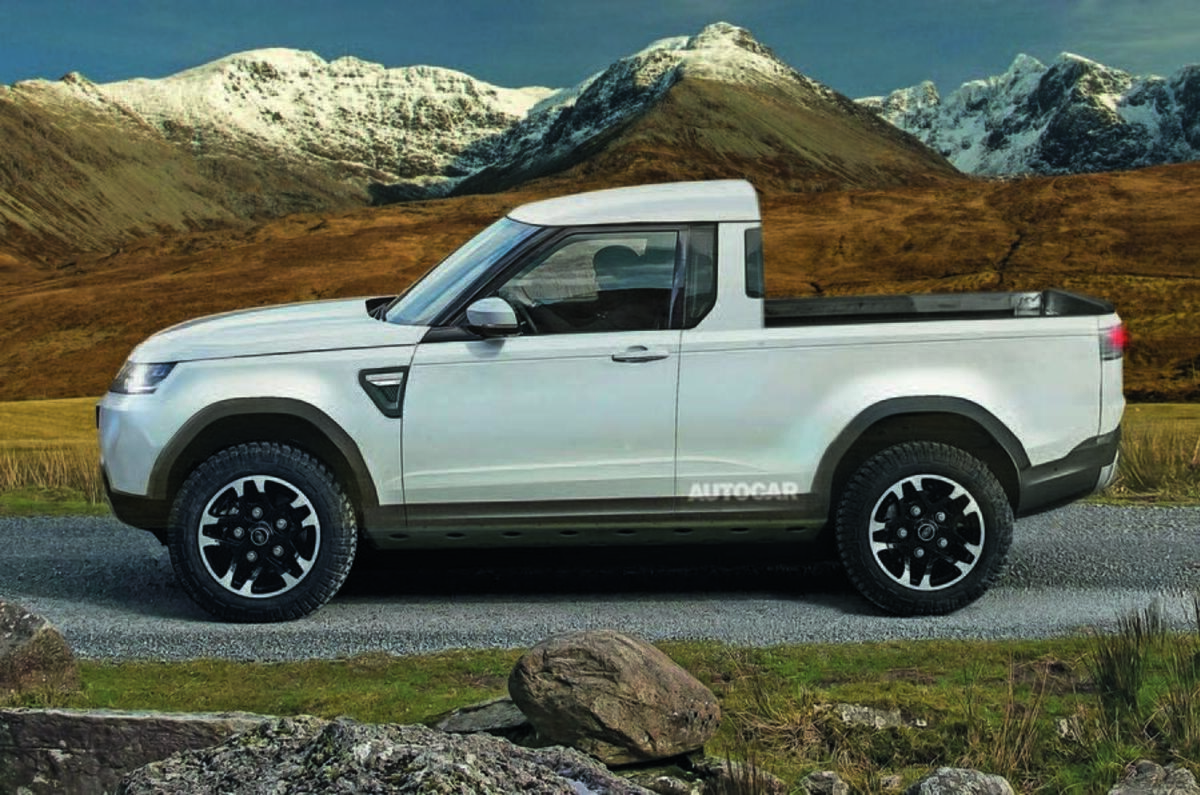 Land Rover Defender pick-up render 2017 - static side