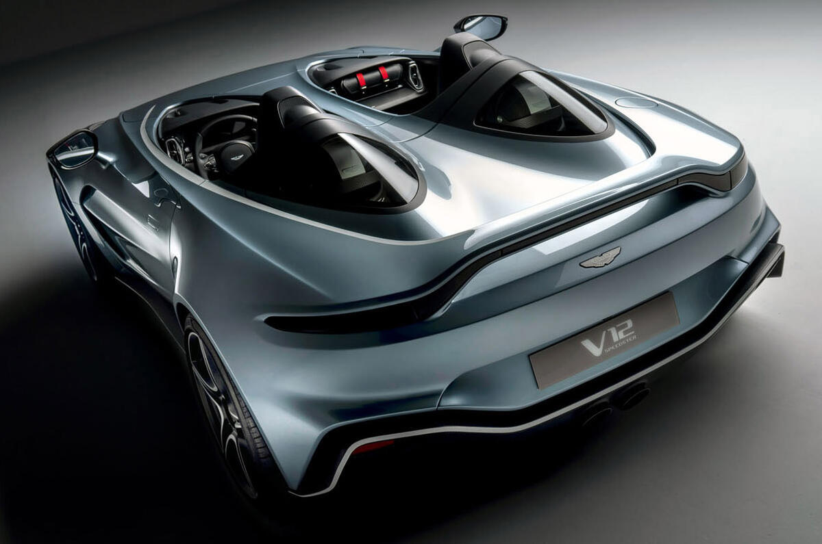 Aston Martin V12 Speedster 2020 - stationary rear Aston Martin V12 Speedster 2020 - stationary rear