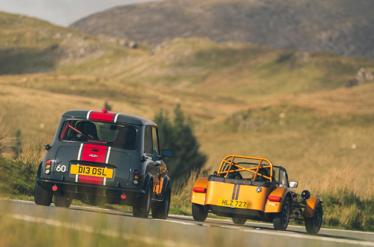 41 Britains best drivers car 2021 mini caterham road rear 41 Britains best drivers car 2021 mini caterham road rear