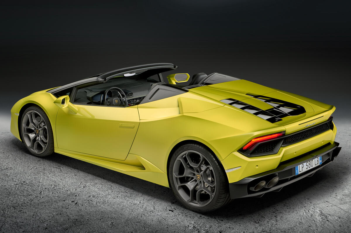 Lamborghini Huracan rear-wheel drive Spyder revealed at LA motor show