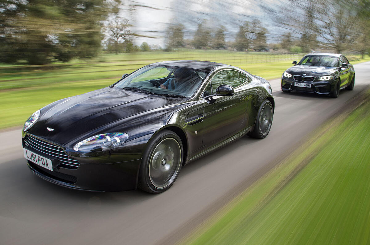 BMW M2 vs Aston Martin V8 Vantage: new vs used
