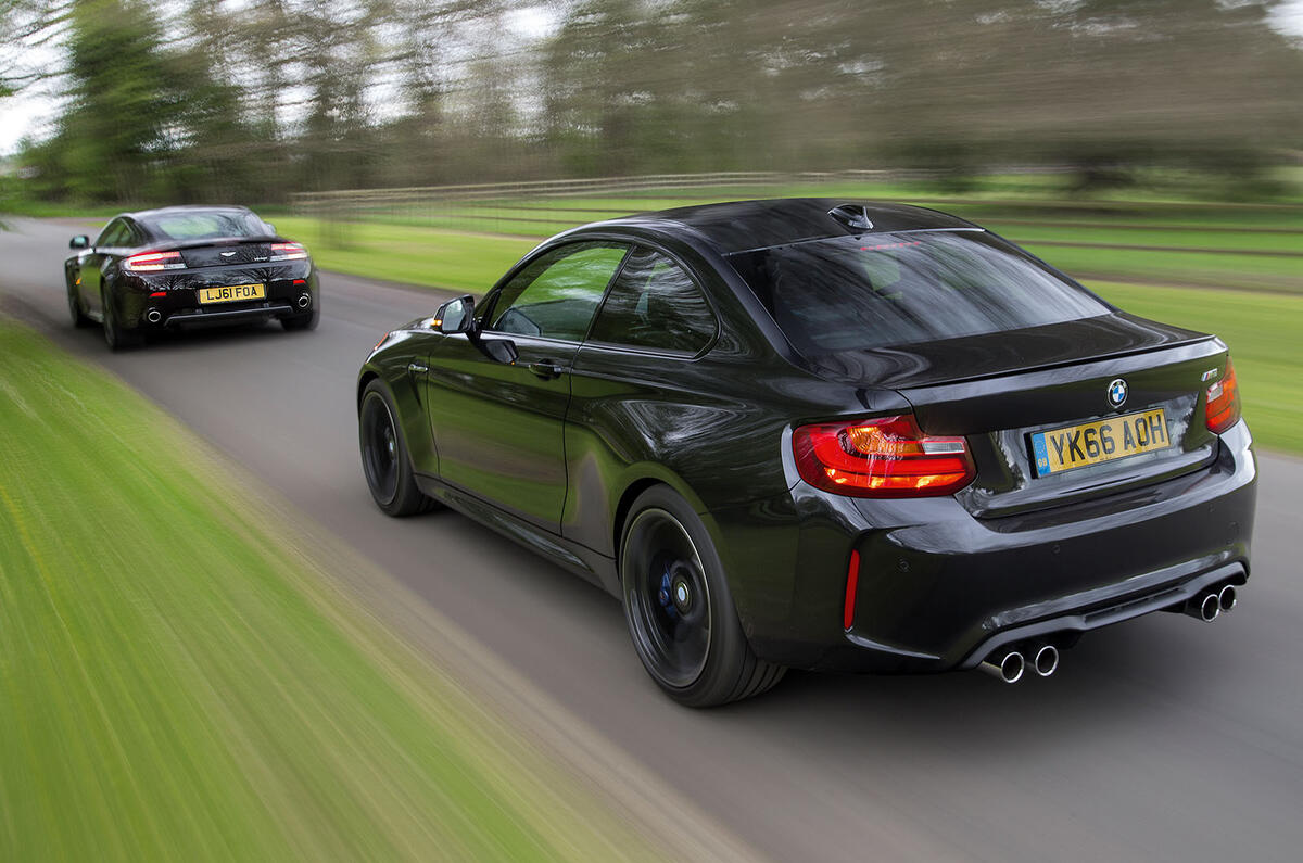 BMW M2 vs Aston Martin V8 Vantage: new vs used