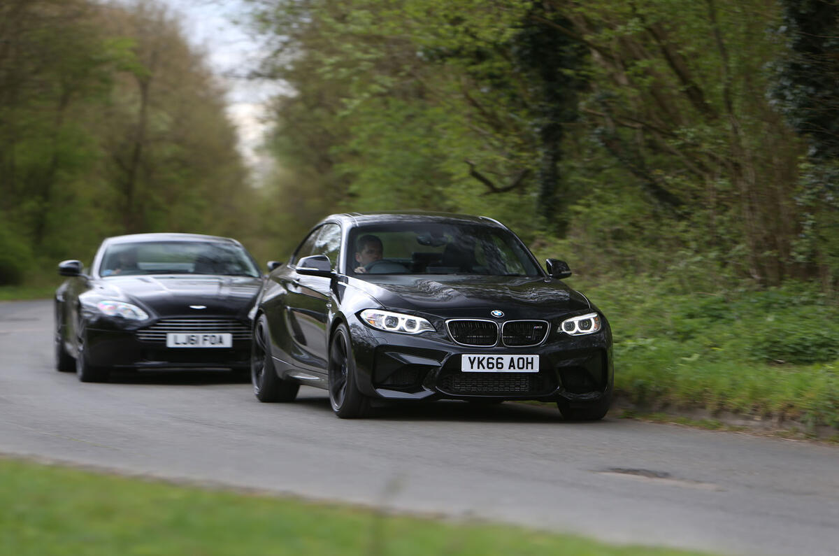 BMW M2 vs Aston Martin V8 Vantage: new vs used