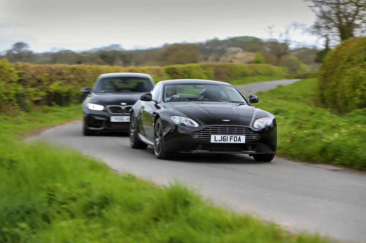 BMW M2 vs Aston Martin V8 Vantage: new vs used