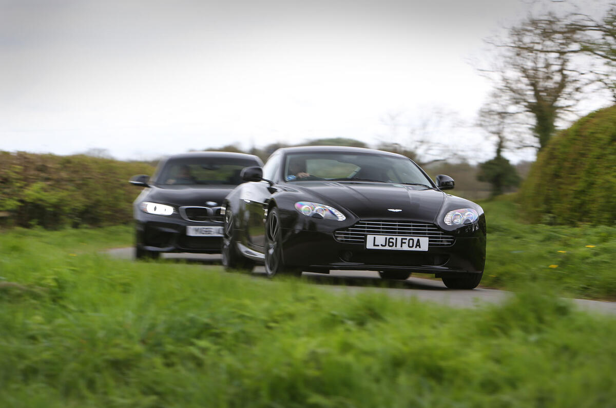 BMW M2 vs Aston Martin V8 Vantage: new vs used