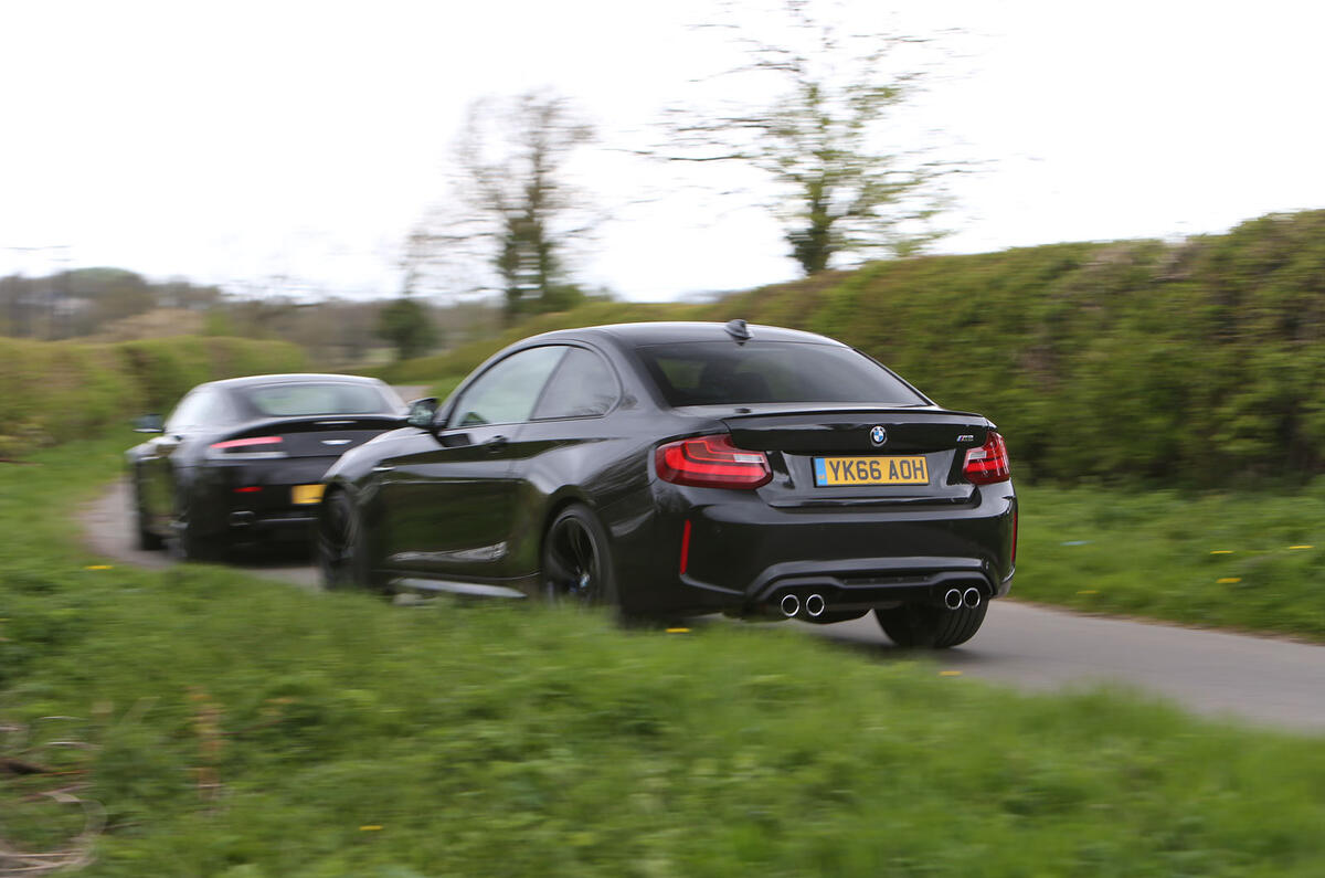BMW M2 vs Aston Martin V8 Vantage: new vs used