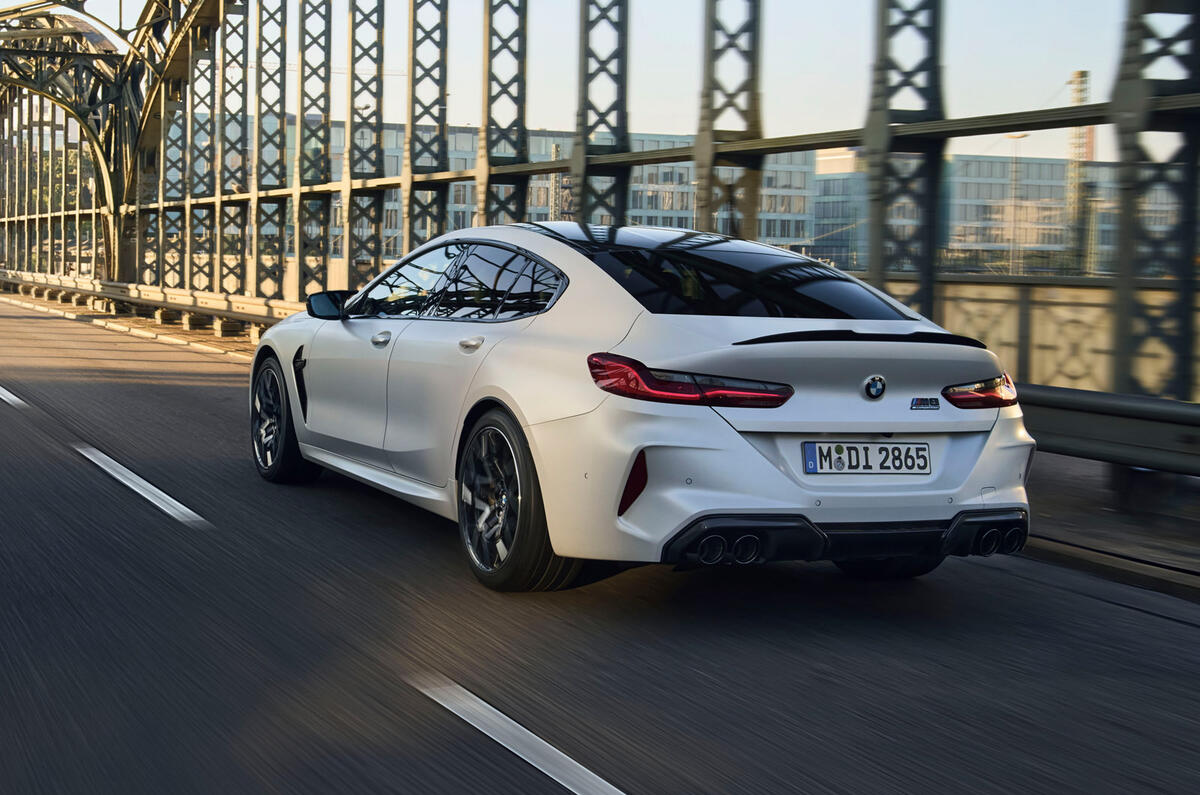 48 BMW M8 GranCoupe LCI 2022 tracking rear 48 BMW M8 GranCoupe LCI 2022 tracking rear