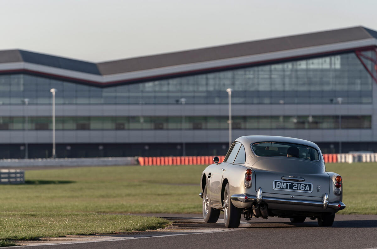 Aston Martin DB5 - tracking rear Aston Martin DB5 - tracking rear