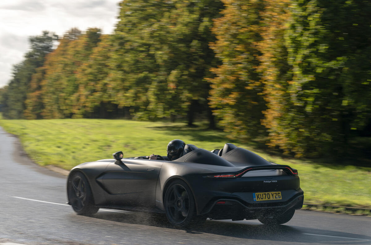 2020 Aston Martin Speedster - cornering rear 2020 Aston Martin Speedster - cornering rear