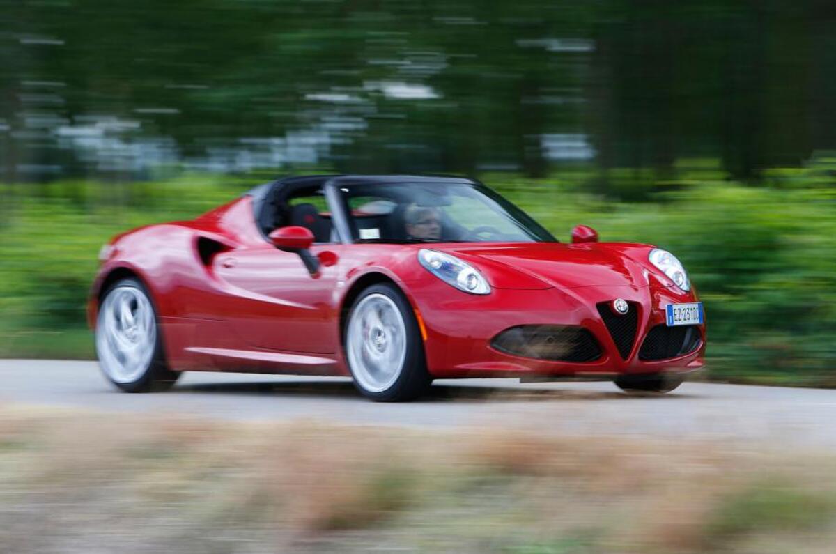 Alfa Romeo 4C moving at speed