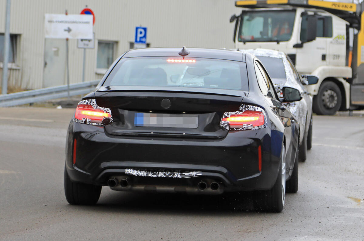 Facelifted BMW M2 tail lights