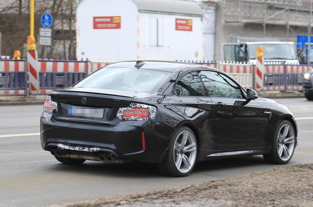 Facelifted BMW M2 side and back