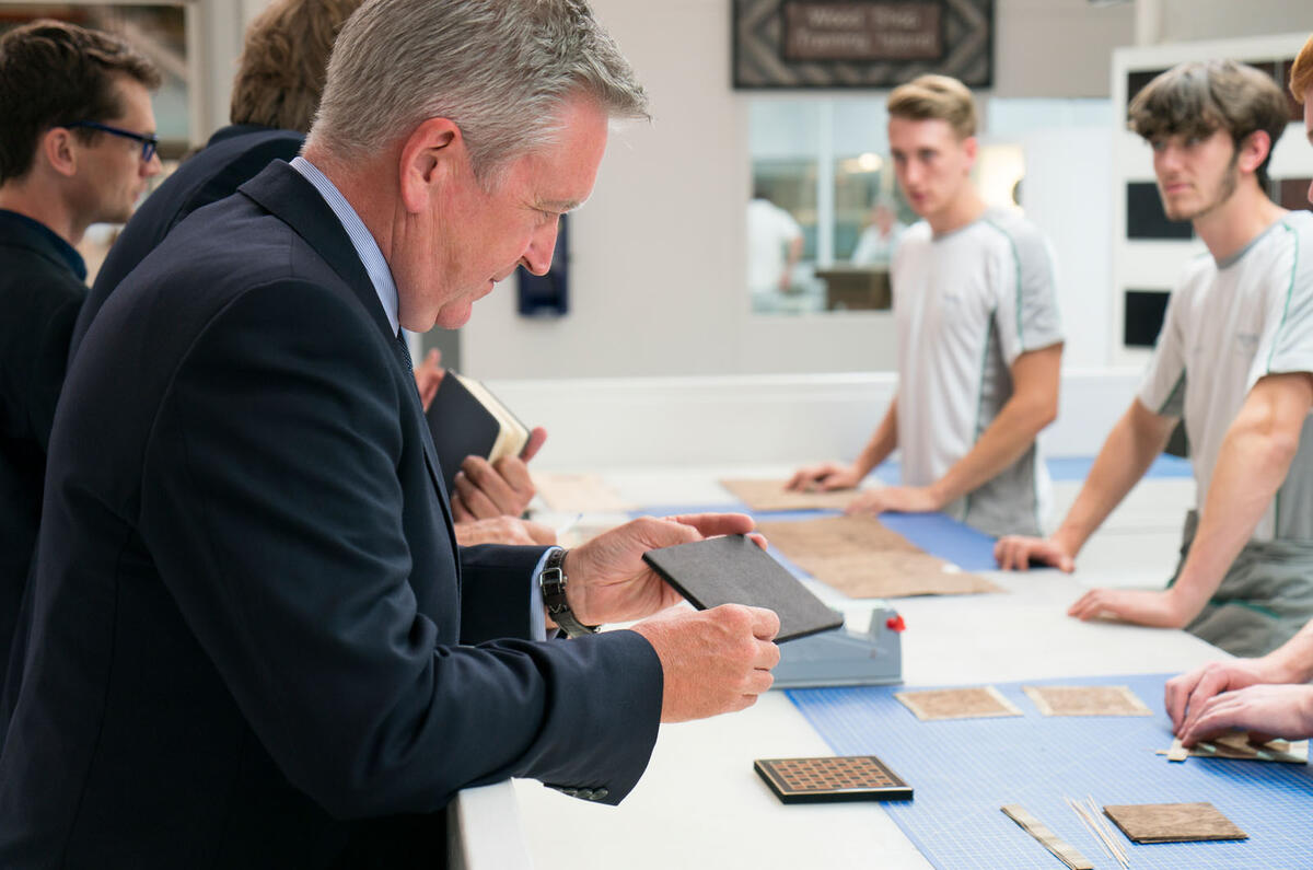 Adrian Hallmark inspecting details Adrian Hallmark inspecting details