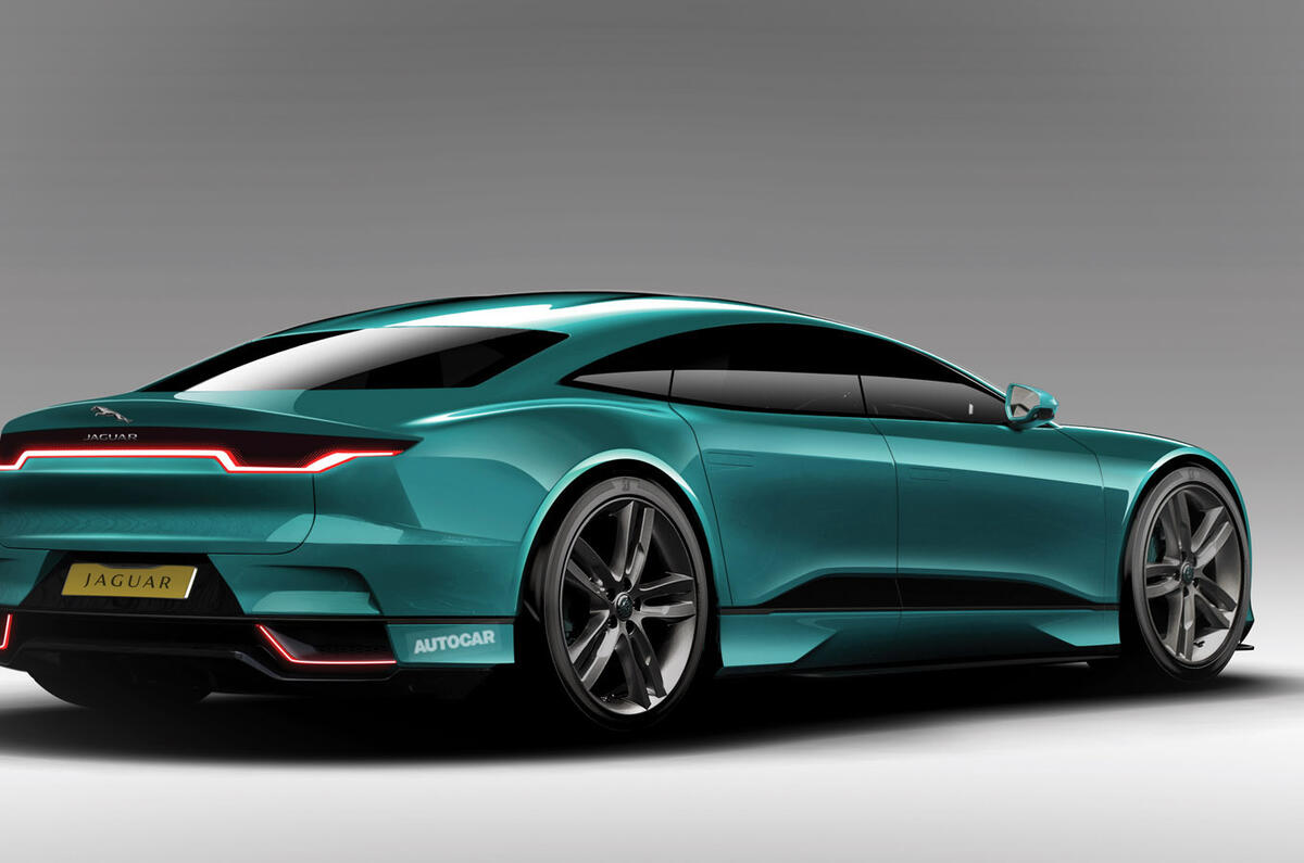 Jaguar XJ render - static rear Jaguar XJ render - static rear