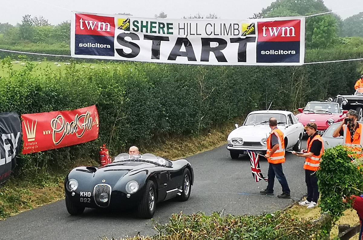 5 Shere Hillclimb 2021 event start line