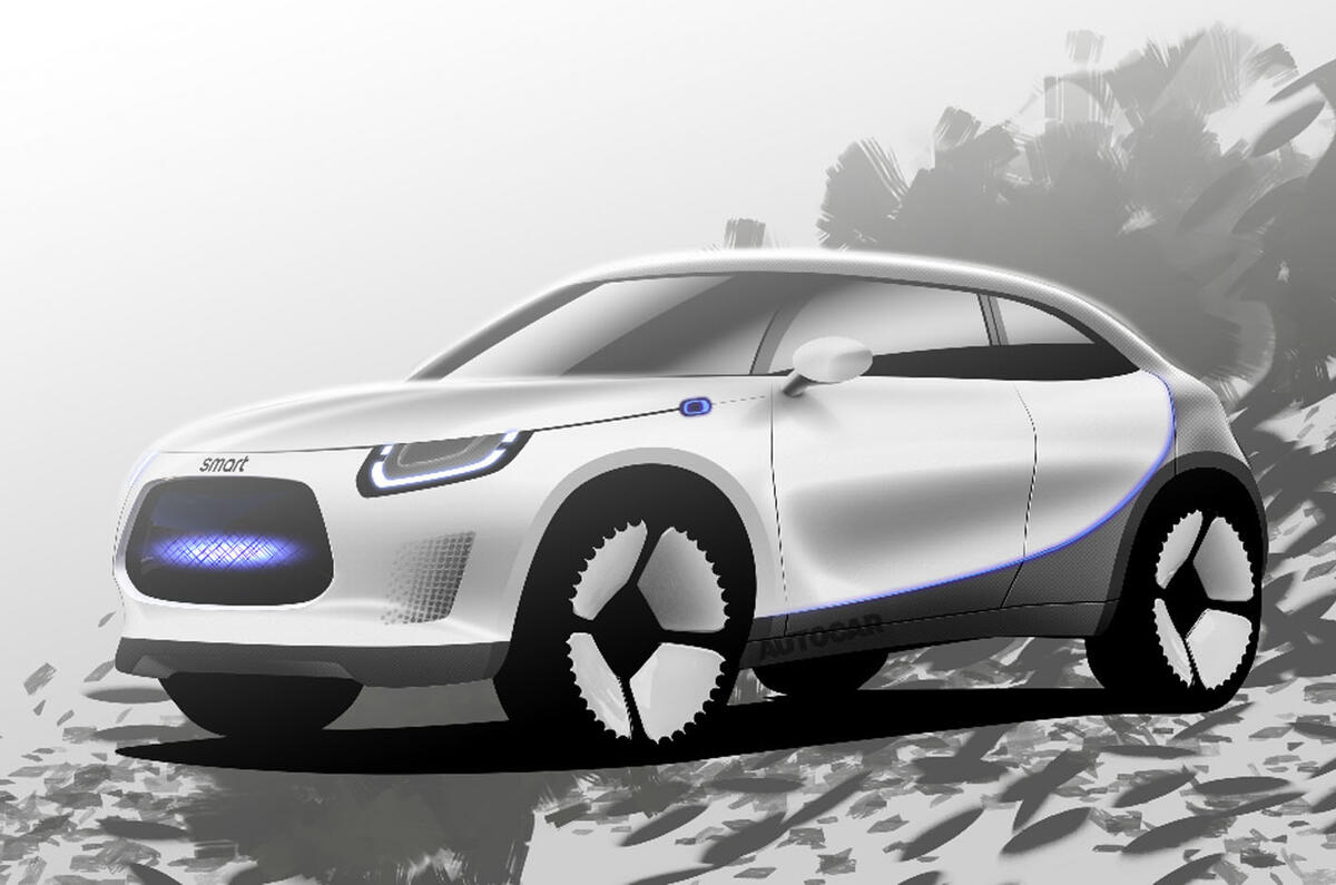 Smart SUV render 2019 - stationary side Smart SUV render 2019 - stationary side