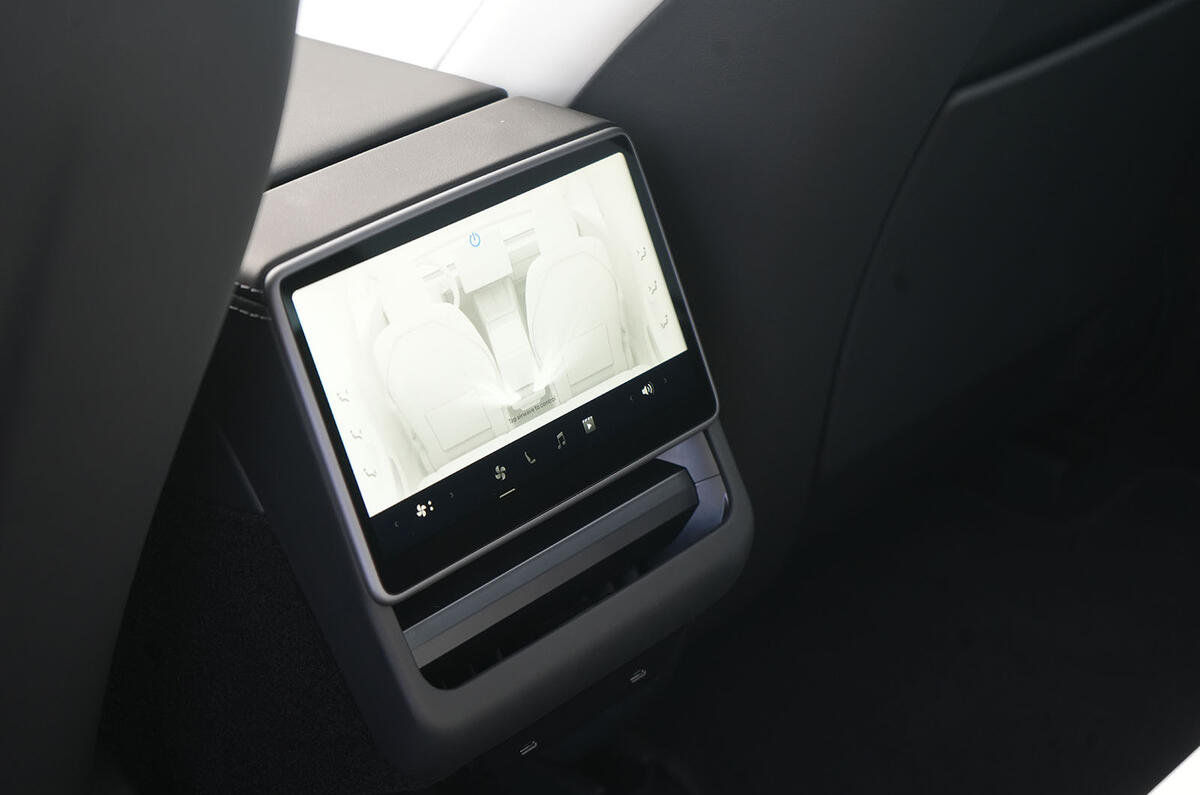 5 tesla model 3 facelift review 2023 14 rear screen 5 tesla model 3 facelift review 2023 14 rear screen