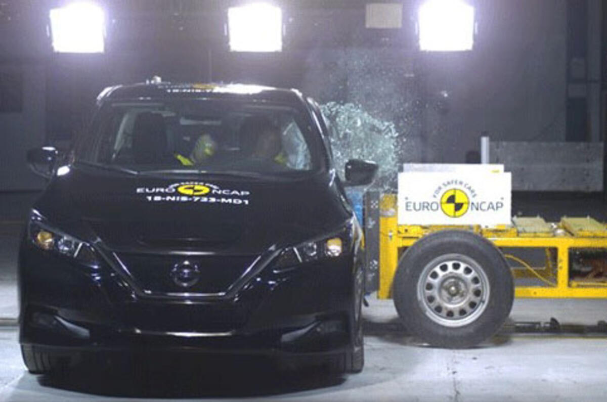 Nissan Leaf scores five stars in toughest Euro NCAP crash test