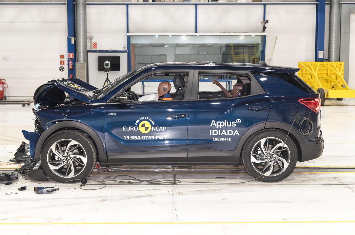 Ssangyong Korando Euro NCAP crash test - side