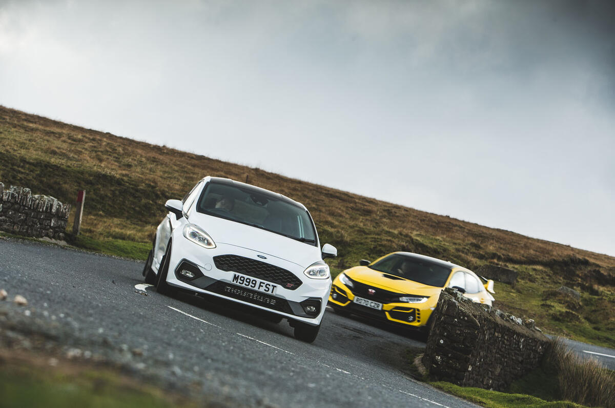 Britain's best affordable drivers car 2020 - group cornering Britain's best affordable drivers car 2020 - group cornering
