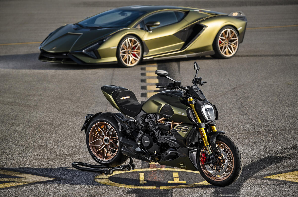 2020 Lamborghini Sian and Ducati Diavel 1260
