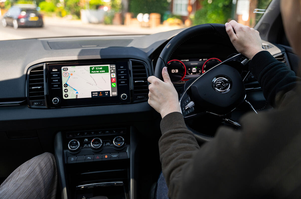 Skoda Karoq interior driving Skoda Karoq interior driving