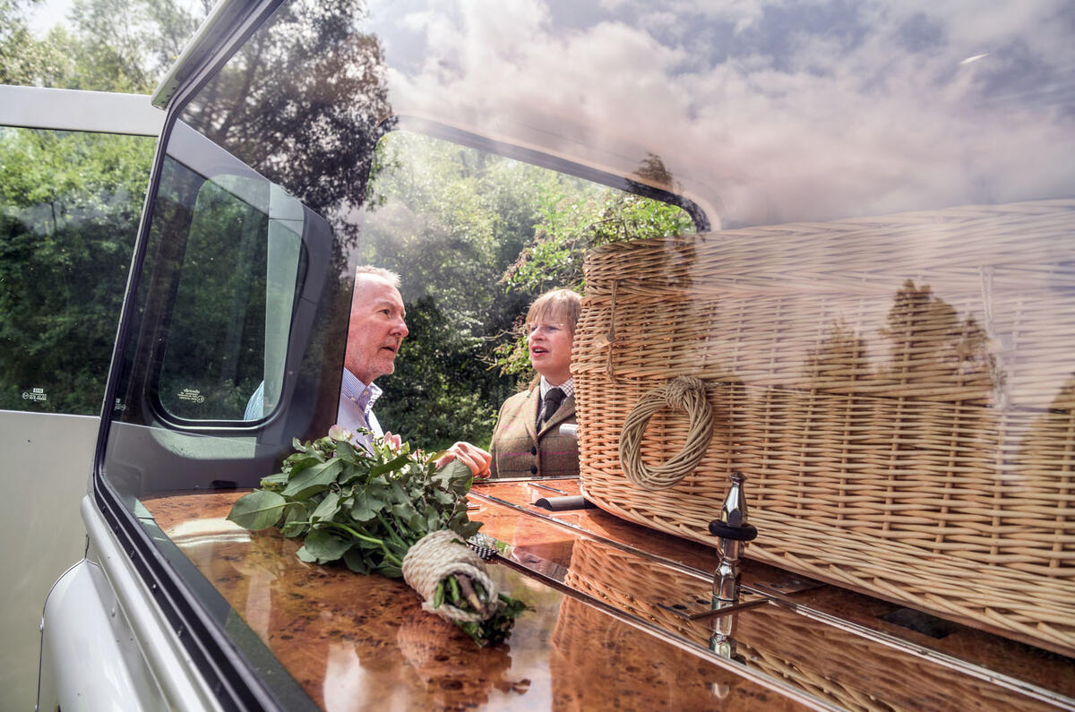 Defender hearse conversion - coffin