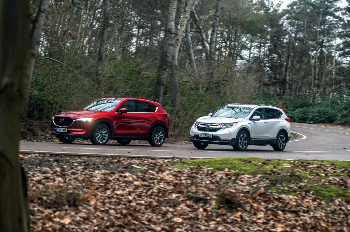 Hybrid mega-test - Mazda CX-5 and Honda CR-V Hybrid mega-test - Mazda CX-5 and Honda CR-V
