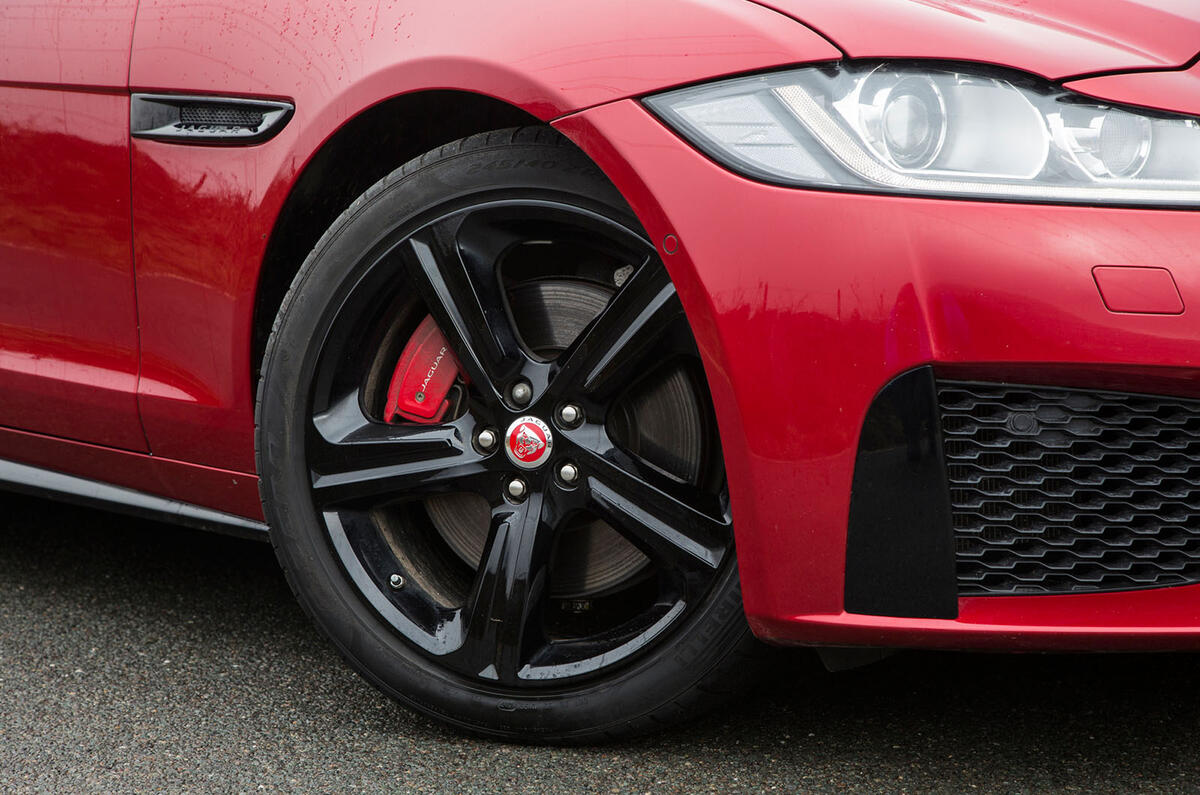 The XF can't match the BMW's overall sense of polish