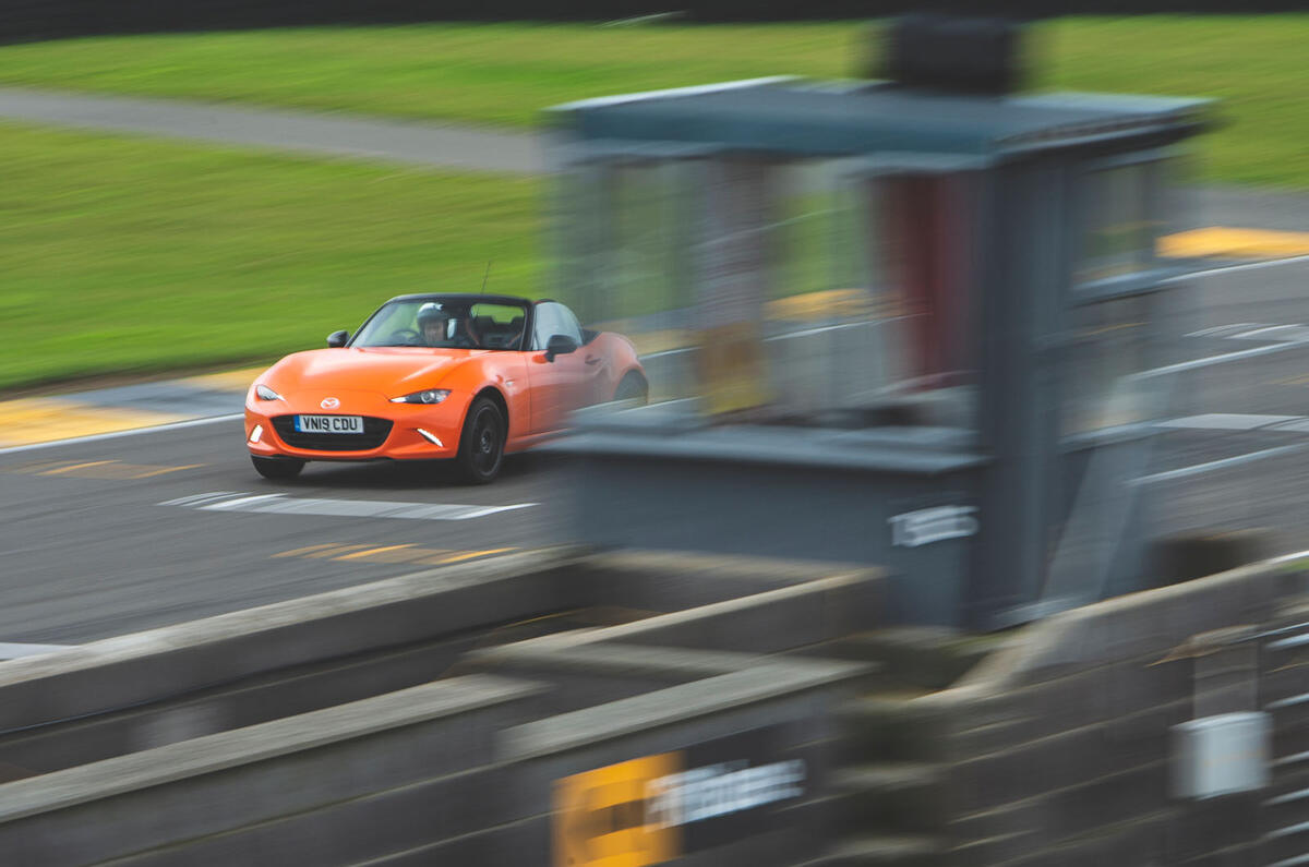 Mazda MX-5 - Best affordable driver's car winner - finish line Mazda MX-5 - Best affordable driver's car winner - finish line