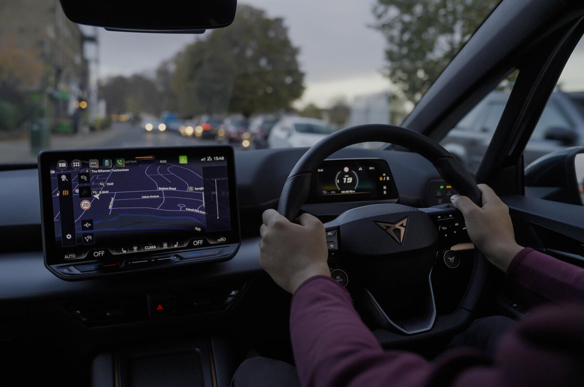 CUPRA Born interior driving CUPRA Born interior driving