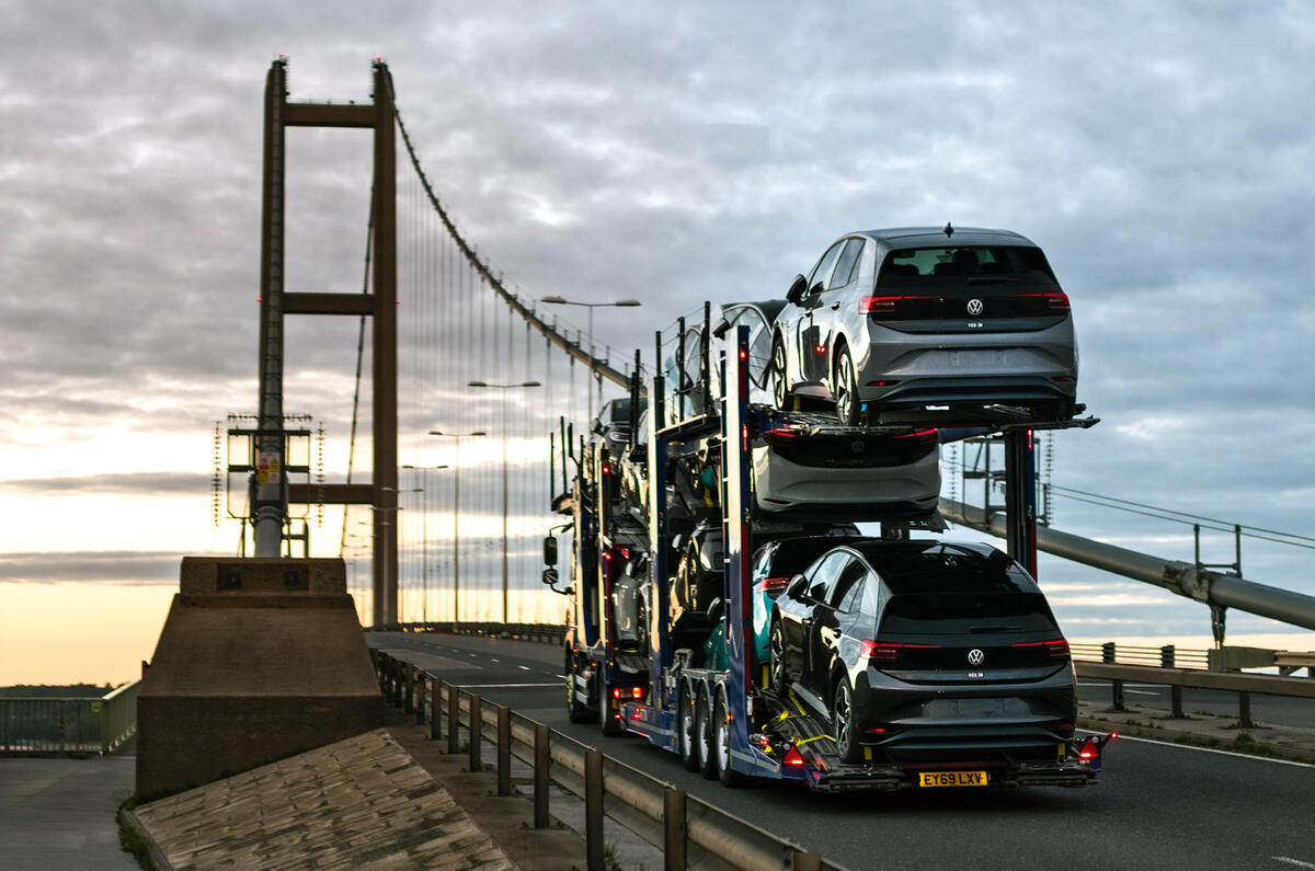 EVs being transported EVs being transported