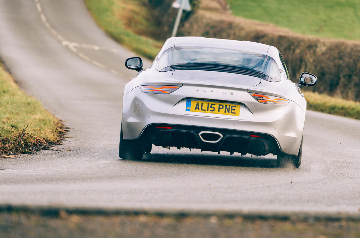 6 writers favourites 2021 SC Alpine A110 Legende GT cornering rear