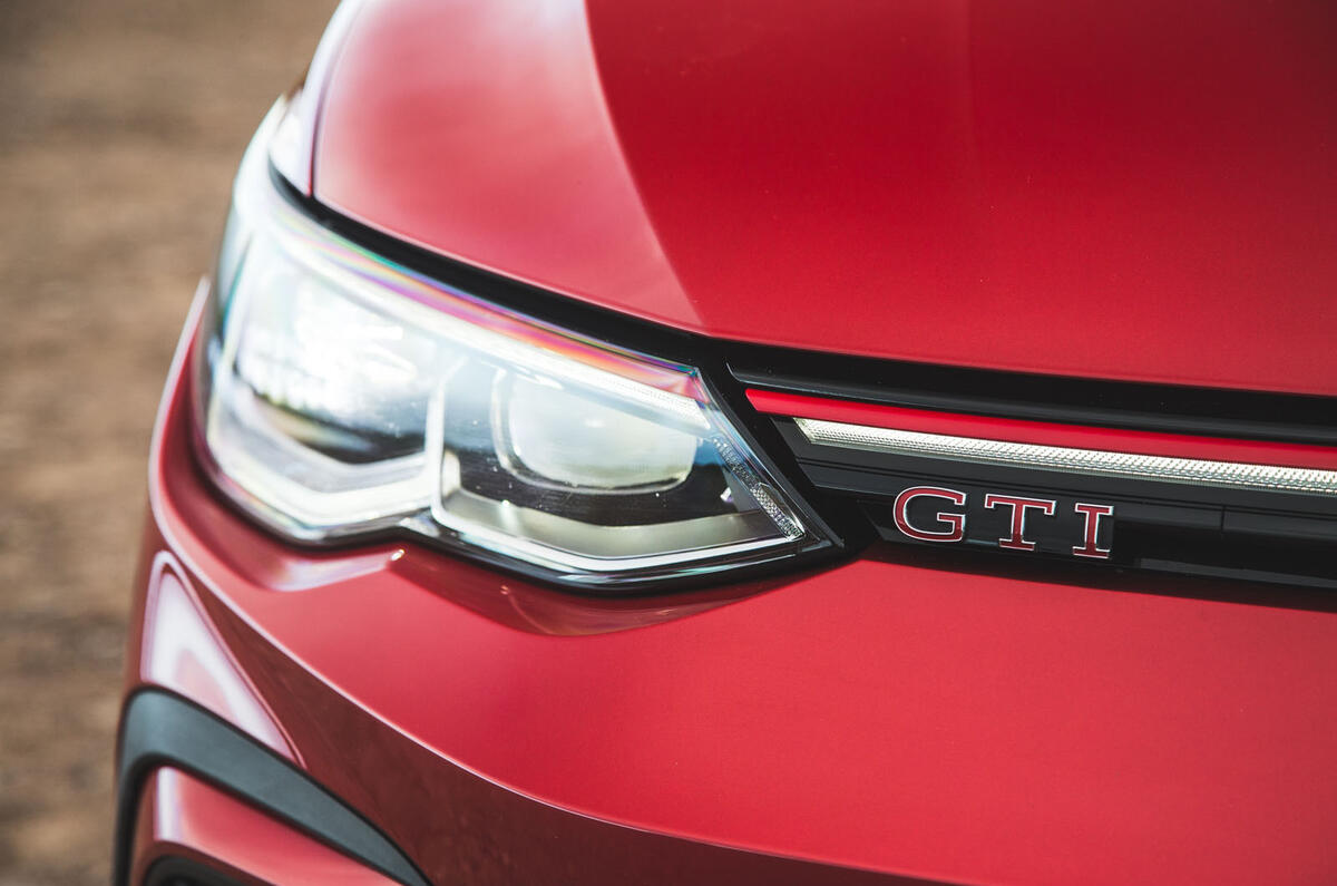 Britain's best affordable drivers car 2020 - VW Golf GTI - headlights Britain's best affordable drivers car 2020 - VW Golf GTI - headlights