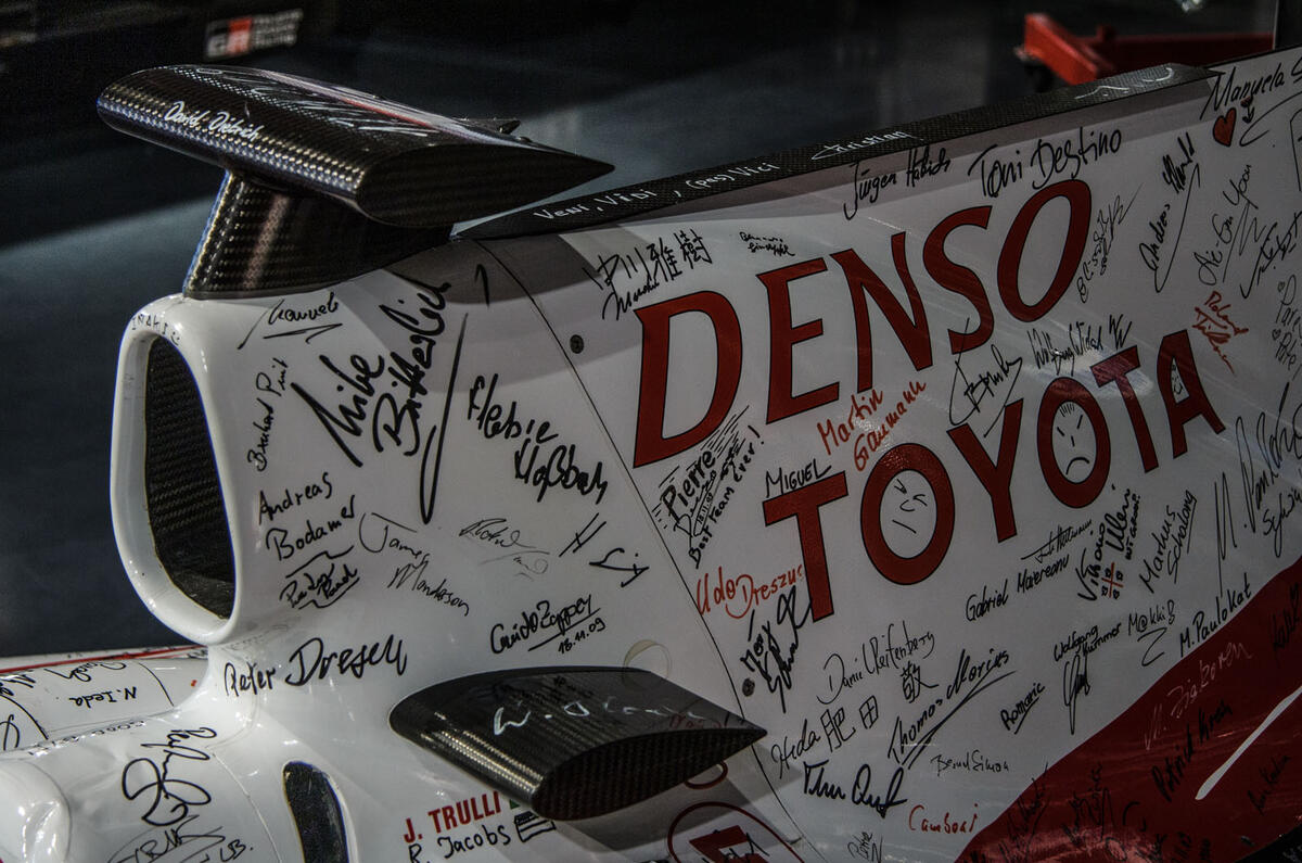 Waking the Toyota GT-One - historic Toyotas single seater signed