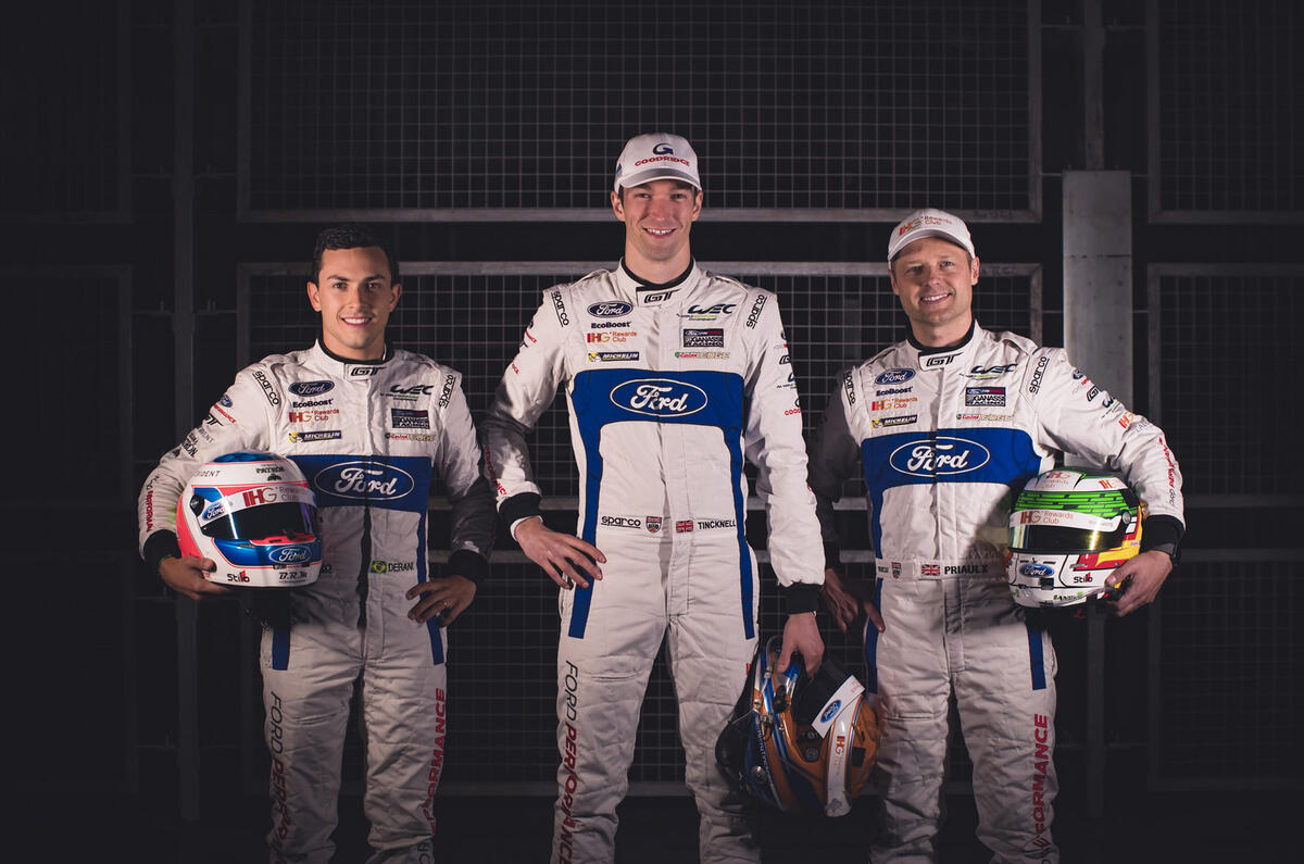 Ford GT race team Luis Felipe Derani Andy Priaulx Harry Tincknell.