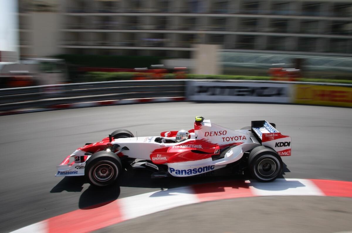 Toyota entered Formula 1 from 2002 to 2009, finishing fourth in the 2005 title chase Toyota entered Formula 1 from 2002 to 2009, finishing fourth in the 2005 title chase
