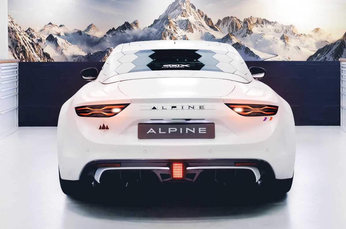 Alpine A110 E-Ternite Electric 2023 rear static workshop Alpine A110 E-Ternite Electric 2023 rear static workshop