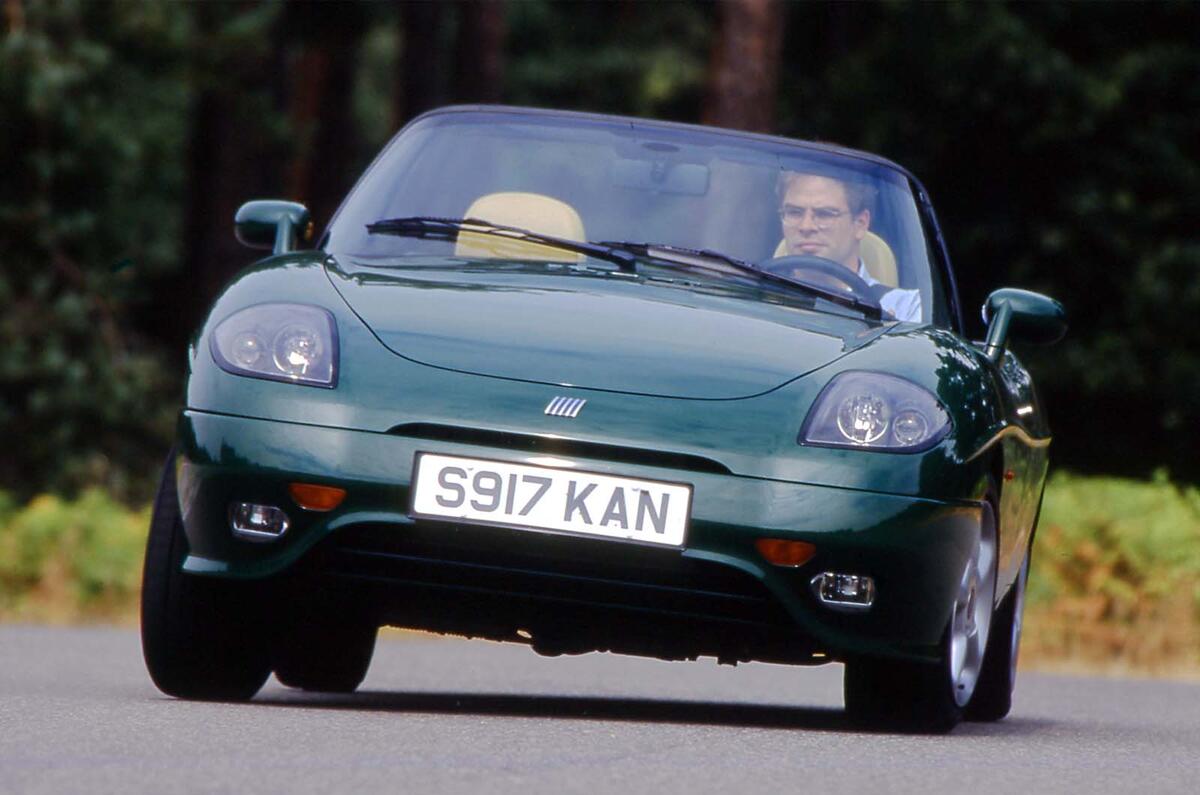 Fiat Barchetta 1995 front hard cornering Fiat Barchetta 1995 front hard cornering