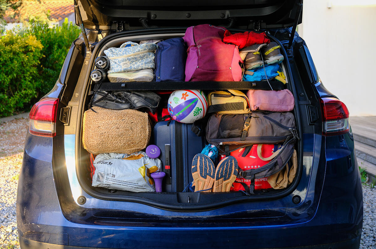 Car packed for holiday