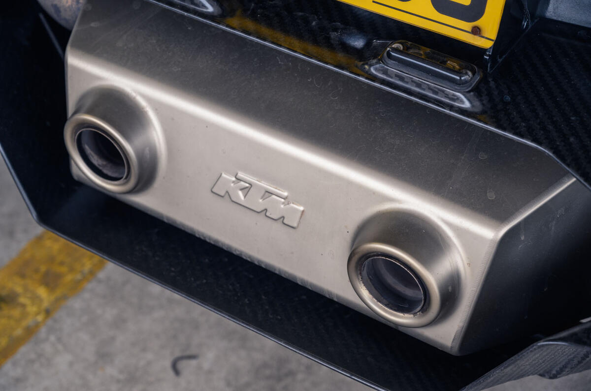 KTM Xbow Darkside developments demonstrator - exhausts KTM Xbow Darkside developments demonstrator - exhausts