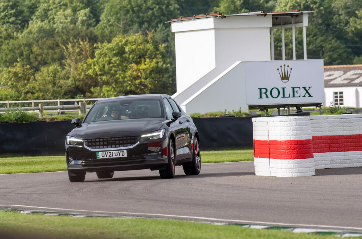7 Polestar 2 Goodwood 2021 dampers cornering 7 Polestar 2 Goodwood 2021 dampers cornering