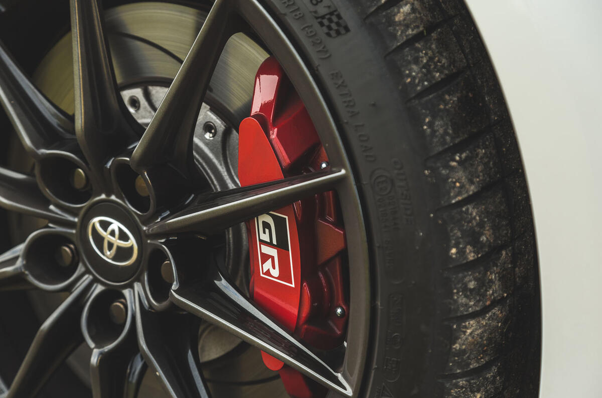 Britain's best affordable drivers car 2020 - Toyota GR Yaris - brake calipers Britain's best affordable drivers car 2020 - Toyota GR Yaris - brake calipers