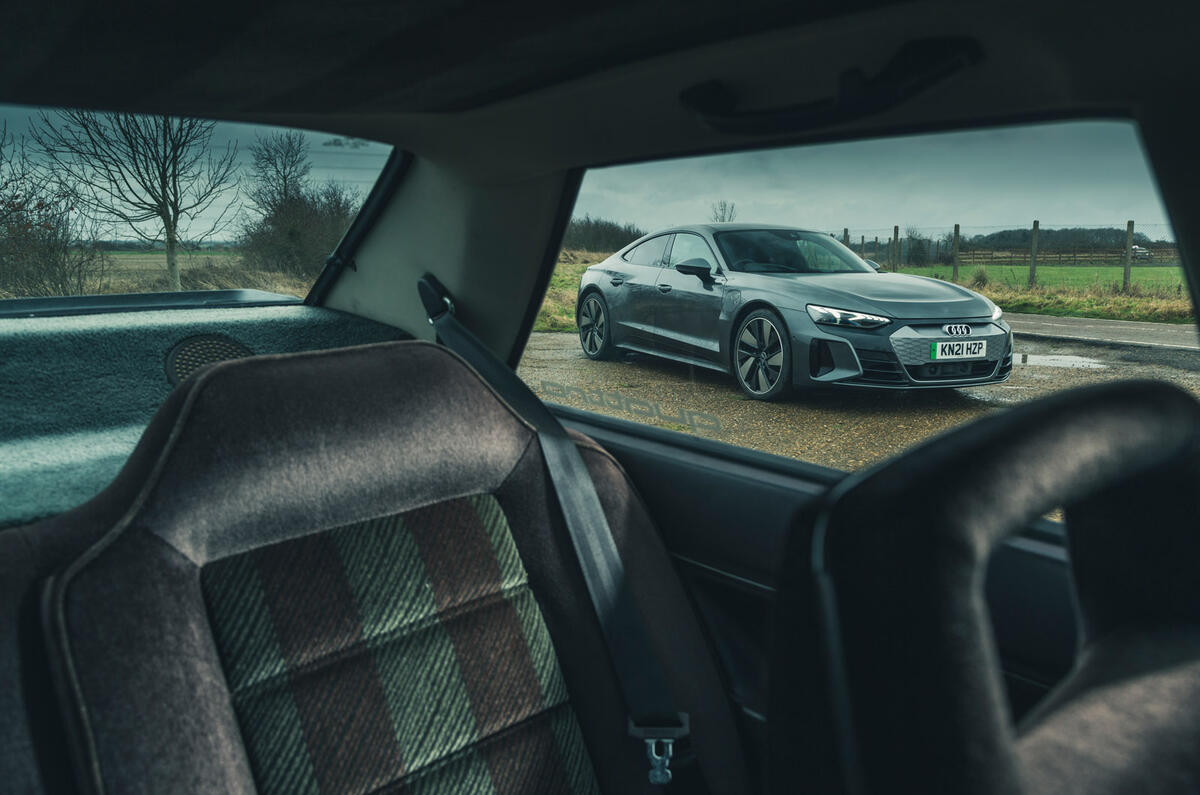 71 Audi quattro meets e tron gt rear seats 71 Audi quattro meets e tron gt rear seats
