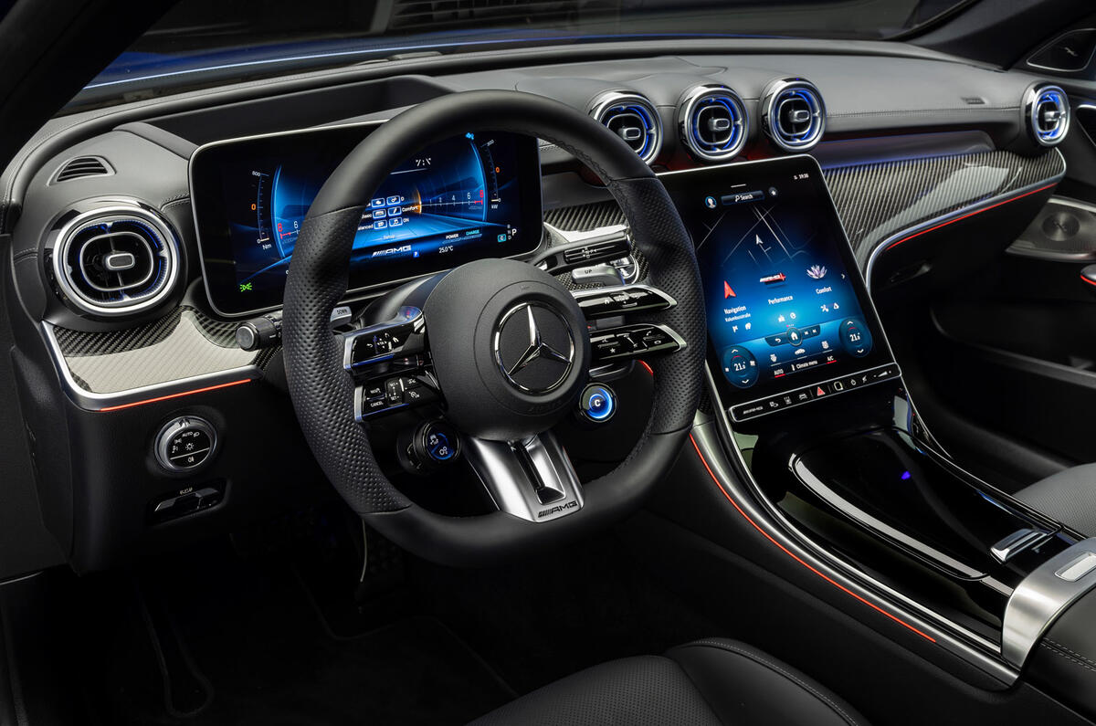 72 Mercedes AMG C43 estate 2022 official reveal dashboard