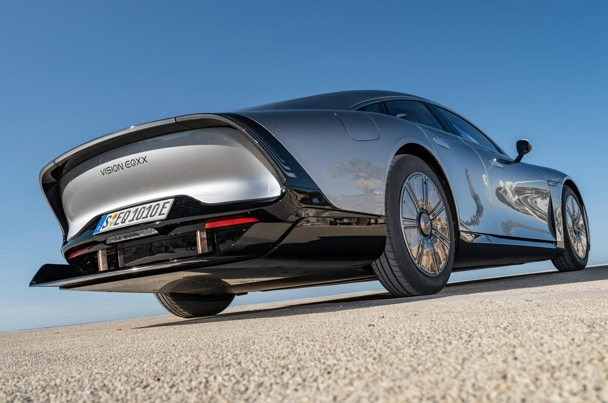 72 Mercedes EQXX mission accomplished ride 2022 static rear 72 Mercedes EQXX mission accomplished ride 2022 static rear