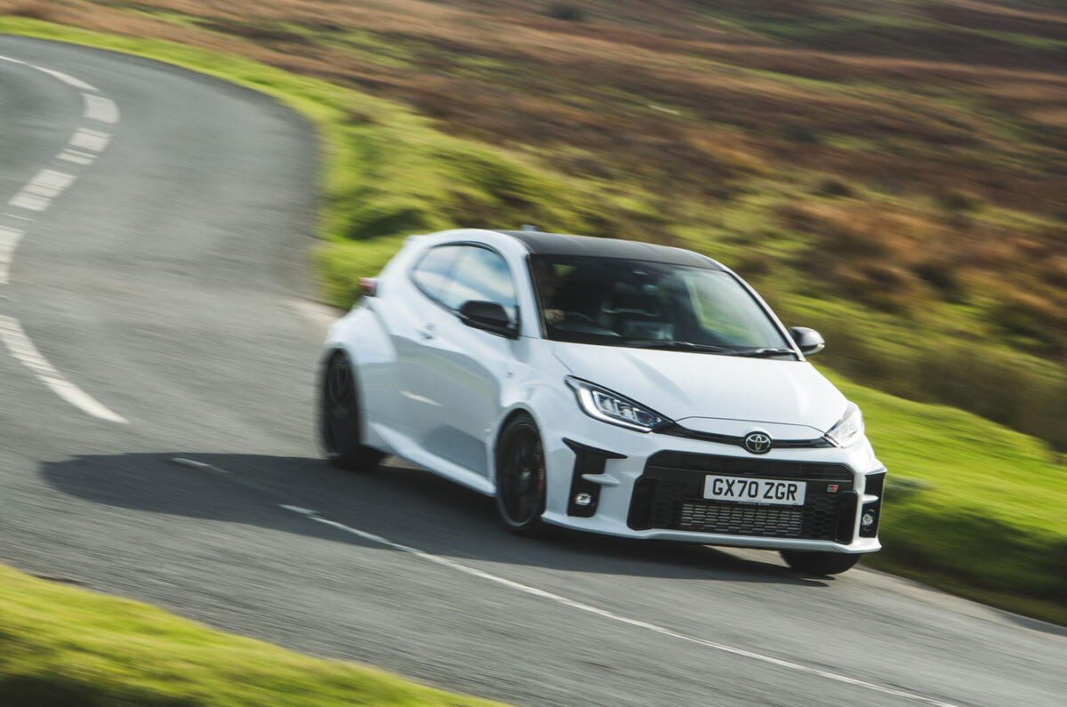 Britain's best affordable drivers car 2020 - Toyota GR Yaris - cornering front Britain's best affordable drivers car 2020 - Toyota GR Yaris - cornering front
