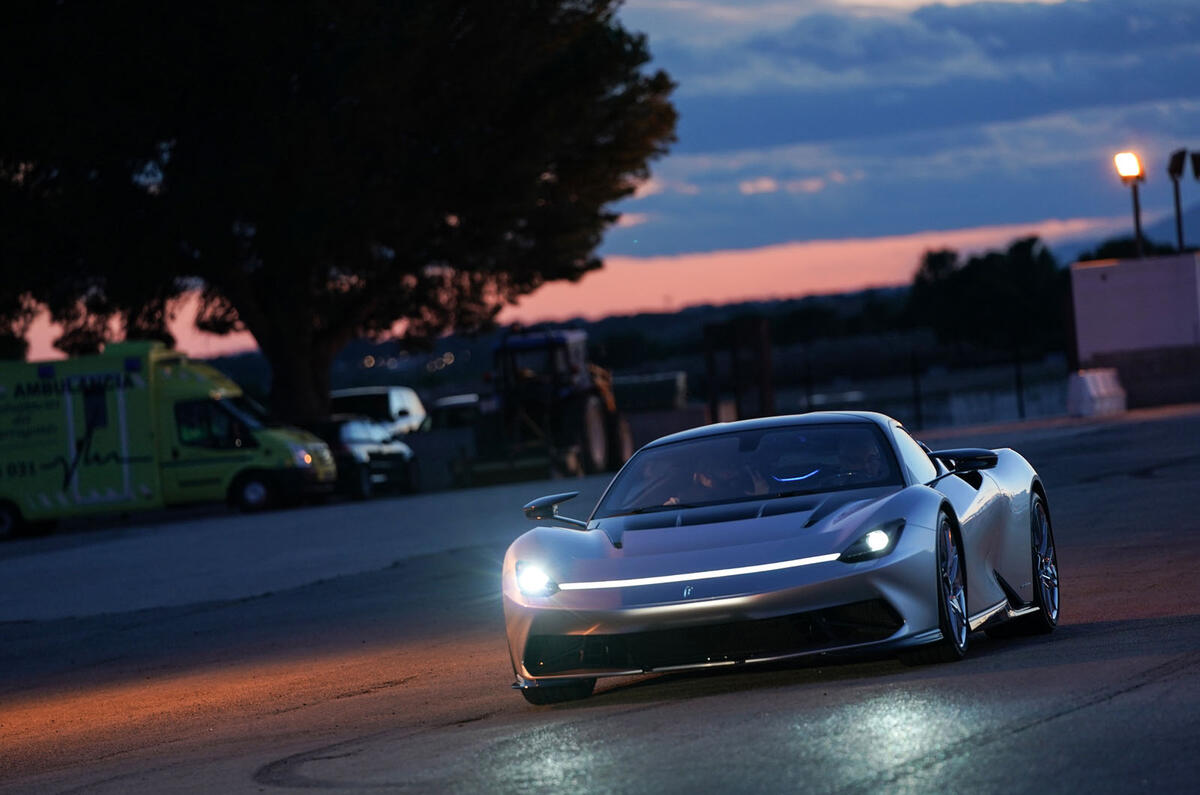 Pininfarina Battista 2019 first drive review - track dusk